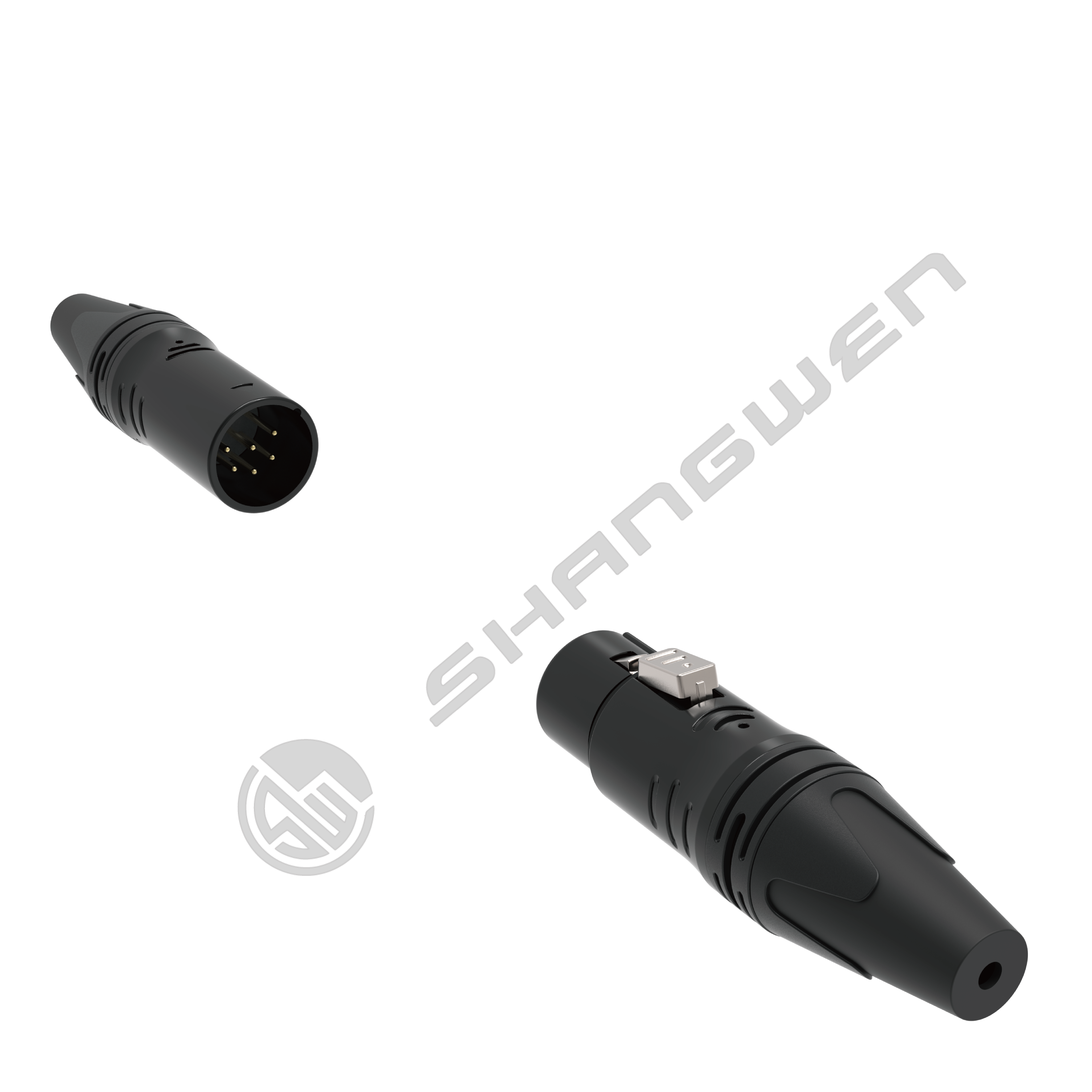 6-Pin XLR Audio Video Connectors Durable Indoor XLR Connectors with IP40 Protection Class