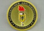 Rope Edge Personalized Coins Zinc Alloy Die Casting Enamel Gold
