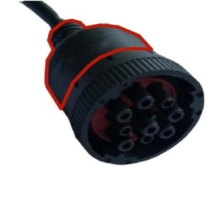 J1939 Deutsch 9-Pin Female to J1962 OBD2 OBD II Female CAN Bus Cable