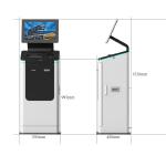 21.5 Inch Self Service Kiosks Hotel Room Key Dispenser With Passport Scanner /