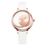 14mm Strap Quartz Battery Wristwatches Leather Diamond Encrusted Mesh Strap