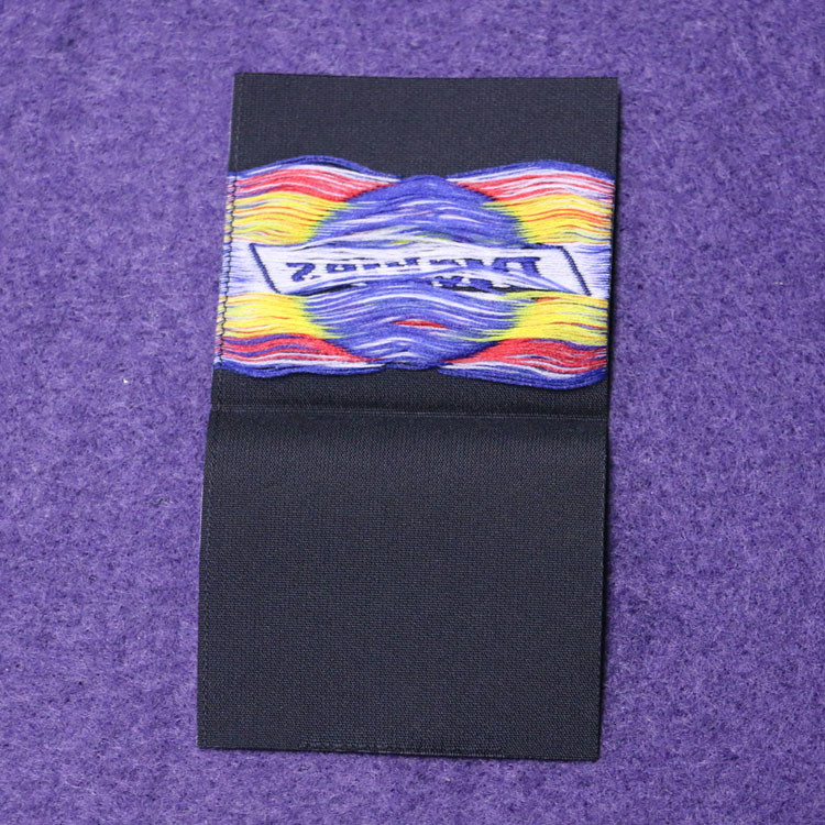 End Fold Damask Woven Sewing Labels Size Tags White Background With Black Text