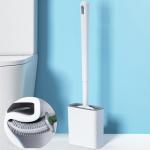 Bendable Silicone Toilet Bowl Brush With Non Slip Plastic Handle