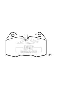Quality BMW 728/E38 Front Ceramic Brake Pads D639 34116761249 bmw brake pad wholesale