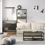 Modern Industrial Design Coffee Table, Black Coffee Table, Coffee Table For