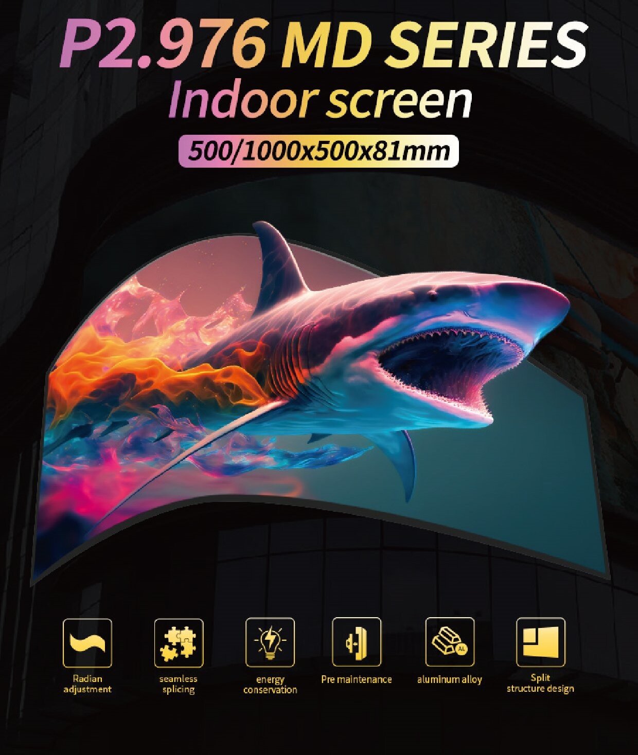 Custom Indoor P2 P3 LED Display Panel Screen Video Wall Led Flexible Display