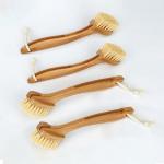 All Natural Pan Dish Stocked Bamboo Kitchen Brush Set Wood