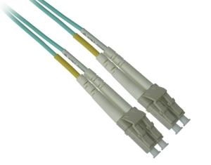 Quality Aqua LC Fiber Optic Patch Cables Duplex OM3 Multimode Plenum Optical Fiber Cable wholesale