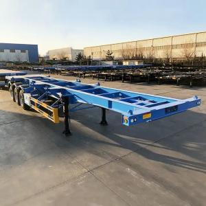 Quality Carbon steel 12.5m Skeleton semi trailer 40ft Container Chassis truck trailer for sale wholesale