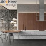 Plywood Acrylic Kitchen Cabinet Door With Aluminium Frame And Sintered Stone