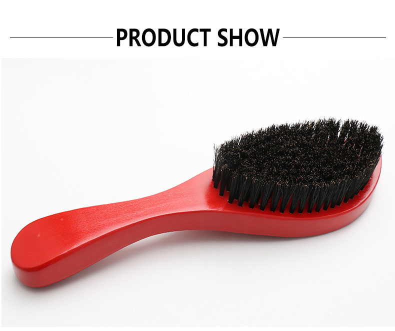 Soft Red Boar Bristle Beard Shaping 360 Wave Brush Care For Personal Care