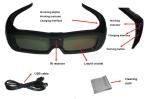 Sony Universal Active Shutter 3D Glasses Lcd Lens , Infrared 3D Glasses