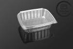 Rectangular Clear Plastic Hinged Salad Container Convenient Food Packaging