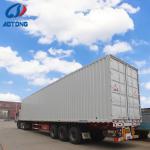 Truck Trailer 3 Axles Dry Van Cargo Semi Trailer with Side Open Door and Curtain