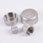 Stainless Steel 201 304 Blinds Threaded Round Tube Fitting Caps Pipe Fitting