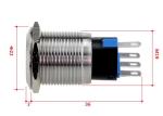 19mm Stainless Steel Anti Vandal Push Button Switch With Horn Led Waterproof