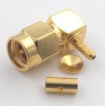 Male SMA Coaxial Connector Crimp Right Angle Sma Connector To Coax