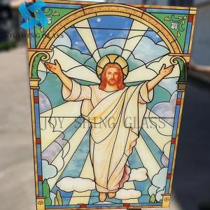 Quality Solid Tiffany Art Church Stained Glass 3mm-22mm Double Glazed Window Glass For Wall wholesale