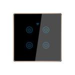 4 Gang EU UK Standard Touch Aluminum Frame Smart Timer Switch 4 Gang Smart
