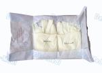 Sterile Latex Disposable Surgical Gloves Powder Free White Color For Hospital