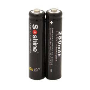 Quality Soshine AAA /10440 LiFePO4 Battery: 280mAh 3.2V wholesale