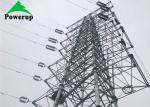 10KV - 1000KV Tubular Transmission Tower 4 Angle 2 Steel Pipe Pole Flanged