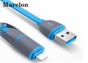 Quality Micro Sync Charge Cable 8 Pin 2 In 1 Abrasion Resistant For IPhone 5 6 6s 7 7plus wholesale