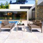 Hand Woven Garden Aluminum Sofa Set Modern Outdoor Furniture with Outdoor Foam