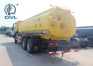 Quality 380 Horsepower Oil Tanker Truck 6x4 HOWO fuel tank truck euro II tank volume 38000L Yellow color wholesale