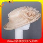 New design elegant Church sinamay hats for women ,Sinamay wide brim church hat