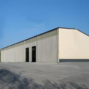Quality Steel Frame Prefab Building Construction , Long Span Steel Construction Warehouse wholesale