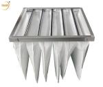 Galvanized Steel Frame 95% Fiberglass Bag Filter Air For Commercial Ventilation