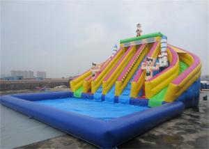 China Children Amazing Durable Largest Inflatable Water Slide With Pool on sale