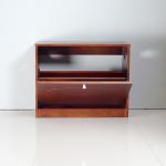 KD Package Brown Small Volume 63cm Width Wooden Shoe Cabinet Bench