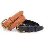 Snake Buckle Ladies Split Leather Belt For Pants Dresses Shorts