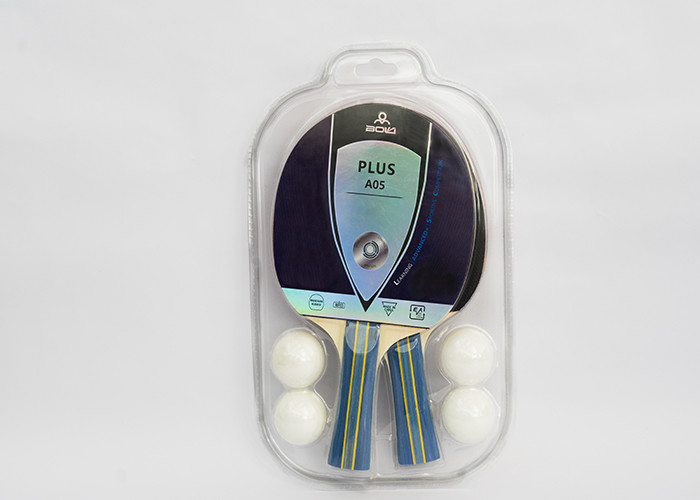 Colorful Portable Table Tennis Set 2 Bats With 4 White ABS Balls