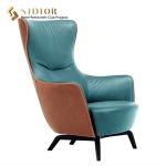 Modern Leisure Chair, Morder Leather Chair, Leather Upholstered Chair, Leather