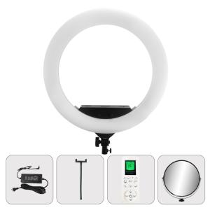 Quality 22 Inch Led Ring Light Lcd Diplay Screen Beauty Lash Lamp 100w Makeup Set Remote Control wholesale