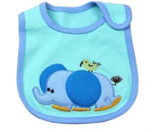 Quality Washable Blue Elephent Custom Baby Bibs Disposable Feeding Bibs wholesale