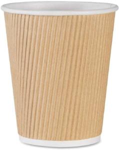 Quality 12oz Double Wall Coffee Cup Disposable PLA Coating With Lids FSC FDA Certified wholesale