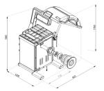 1200mm 0.55kw Truck Wheel Balancing Machine Vertical Heavy Duty Truck Tire
