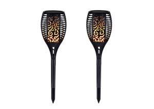 Quality Wireless Flickering Realistic Flames Outdoor Solar Torch Lights 2500mA Battery Capacity wholesale