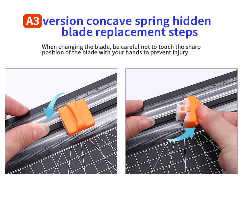 Compact Manual A3 Paper Trimmer with Safely Blade and Cutting Thickness of 1mm in Black