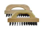 Rectangular Shaped Butcher Block Brush with Flat Steel Wire for Heavy Duty