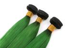 12-24 Inches Two Tones Green Color Hair Virgin Brazilian Human Hair Extension