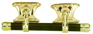 Quality 24K Gold Wooden Casket Handles Wholesale H In Plastic Panel And Zinc Alloy Hinge wholesale