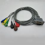 DMS Compatible Holter ECG Cable 7 Leads 15 Pin With Leadwires Snap Durable