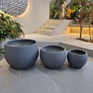 Quality Fireproof Fiber Clay Planter Frost Resistant For Garden wholesale