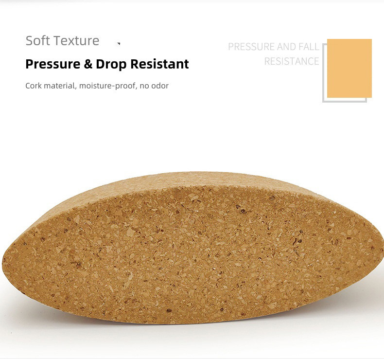 High Density Non-Slip Eco Friendly Oval Natural Color Yoga Blocks
