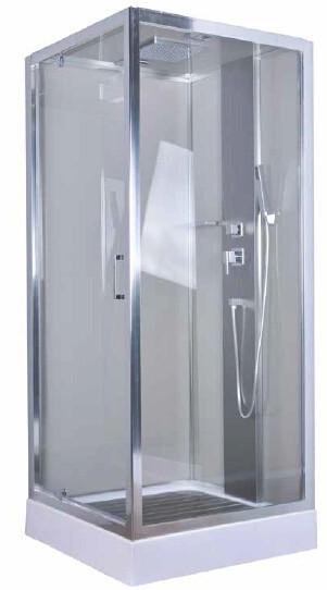 Square 900 X 900 Bathroom Shower Cabins White ABS Tray Chrome Profiles